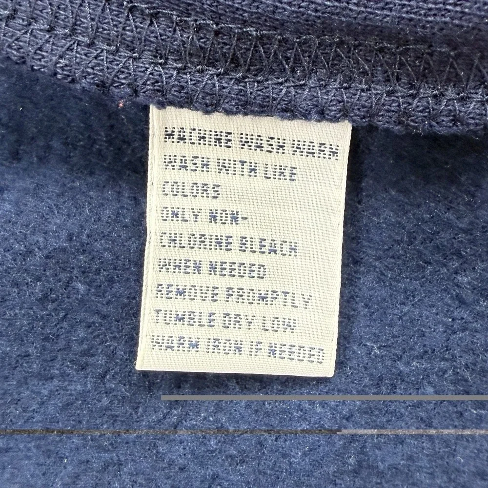 Polo Ralph Lauren Hoodie Men's L Navy Full Zip Heavyweight Fleece Drawstrings